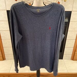 Polo Ralph Lauren Men’s V-Neck Long Sleeve Tee, Sz L
